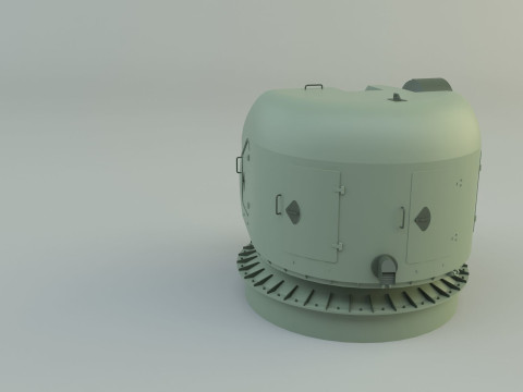 Ak 176 76 mm warship 3D Модель