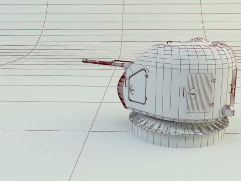 Ak 176 76 mm warship 3D Модель
