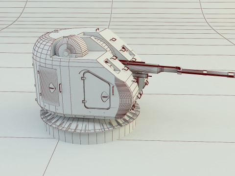 Ak 176 76 mm warship 3D Модель