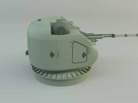 Ak 176 76 mm warship 3D Модель