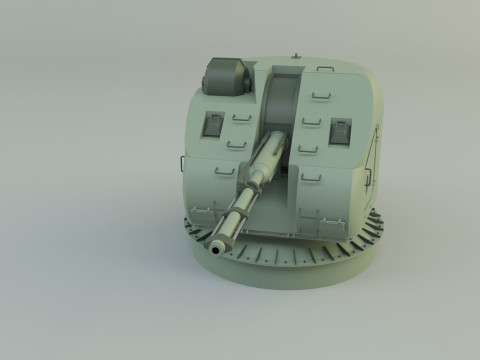 Ak 176 76 mm warship 3D Модель