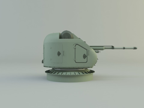 Ak 176 76 mm warship 3D Модель