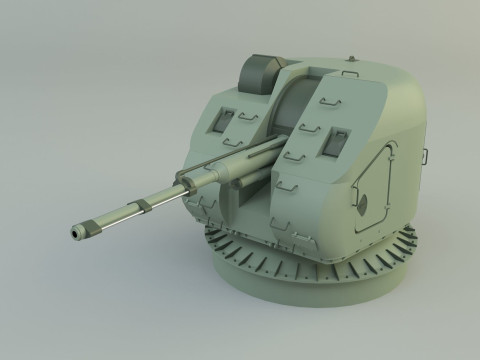 Ak 176 76 mm warship 3D Модель