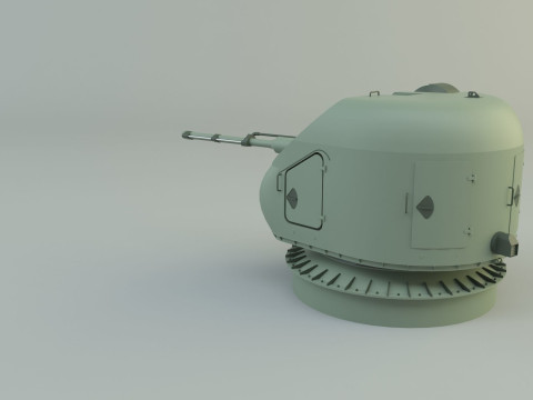 Ak 176 76 mm warship 3D Модель