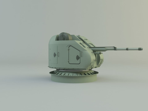 Ak 176 76 mm warship 3D Модель