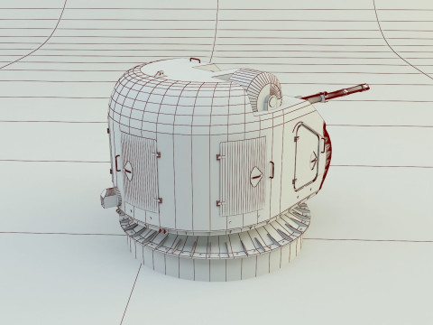 Ak 176 76 mm warship 3D Модель