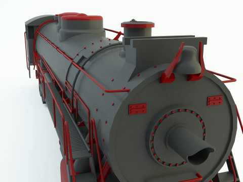 Black locomotive 3D Модель