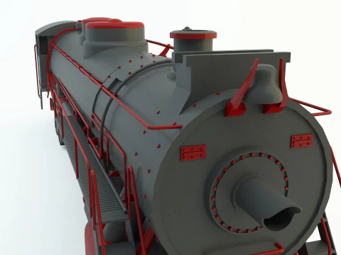 Black locomotive 3D Model