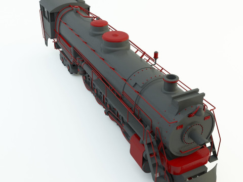 Black locomotive 3D Модель