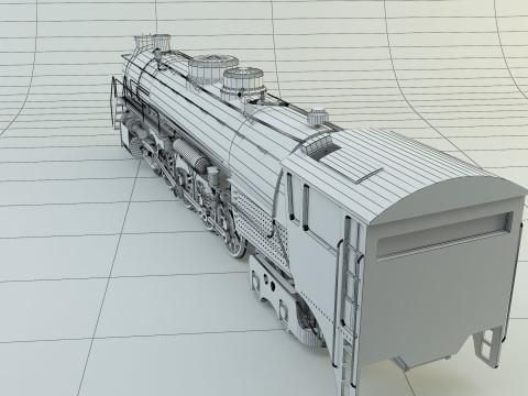 Black locomotive 3D Модель