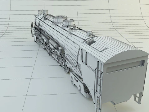 Black locomotive 3D Model