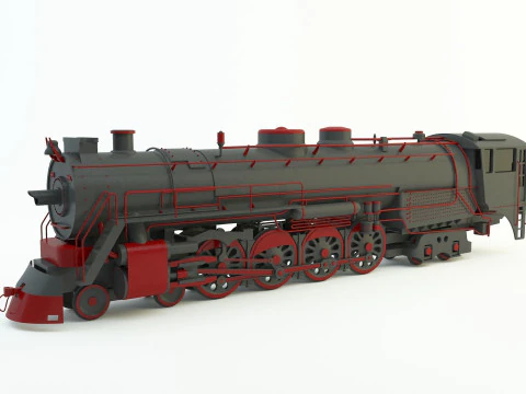 Black locomotive 3D Model