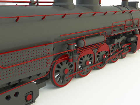 Black locomotive 3D Модель