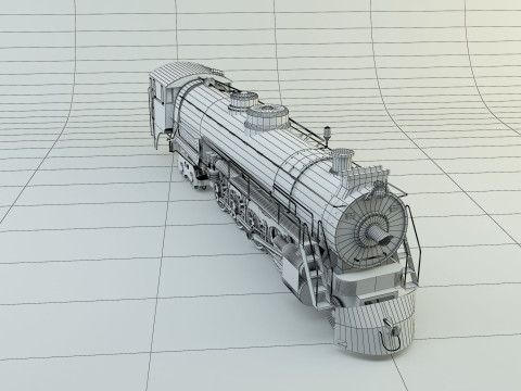 Black locomotive 3D Модель