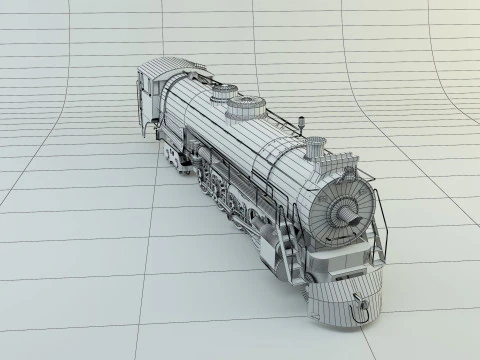 Black locomotive 3D Model