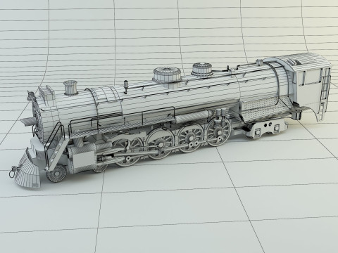 Black locomotive 3D Модель