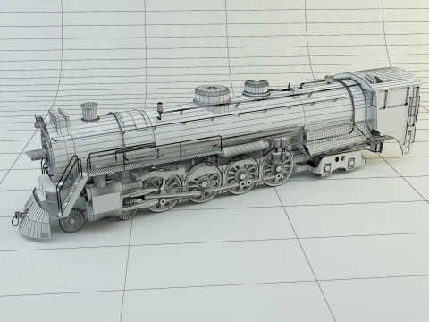 Black locomotive 3D Model