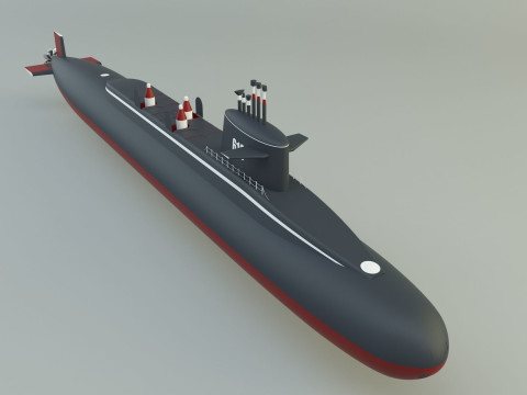 Andrew Jackson SSBN 619 military submarine model 3D 모델