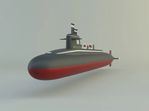 Andrew Jackson SSBN 619 military submarine model 3D Model