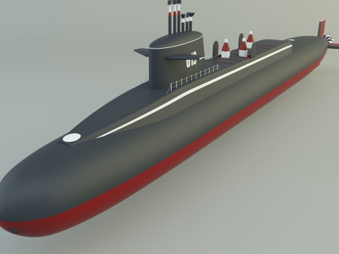 Andrew Jackson SSBN 619 military submarine model 3D 모델