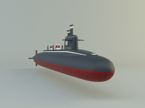 Andrew Jackson SSBN 619 military submarine model 3D 모델