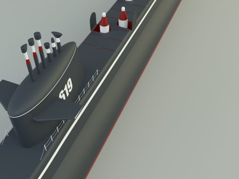 Andrew Jackson SSBN 619 military submarine model 3D 모델