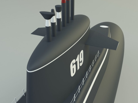 Andrew Jackson SSBN 619 military submarine model 3D 모델