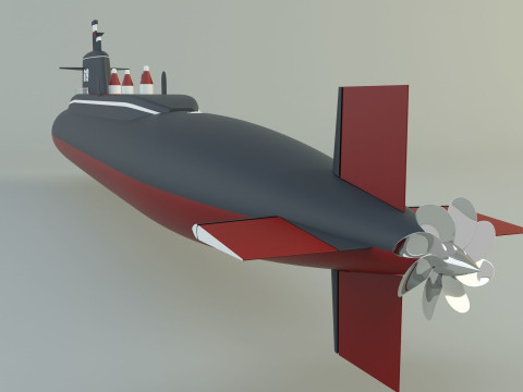 Andrew Jackson SSBN 619 military submarine model 3D 모델