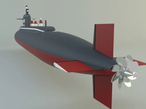 Andrew Jackson SSBN 619 military submarine model 3D Model