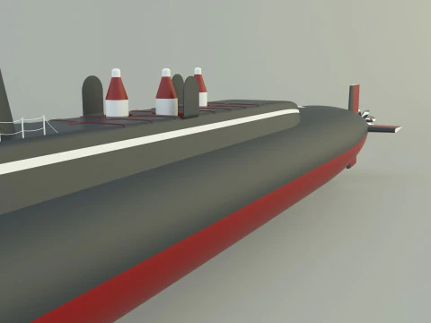 Andrew Jackson SSBN 619 military submarine model 3D Model