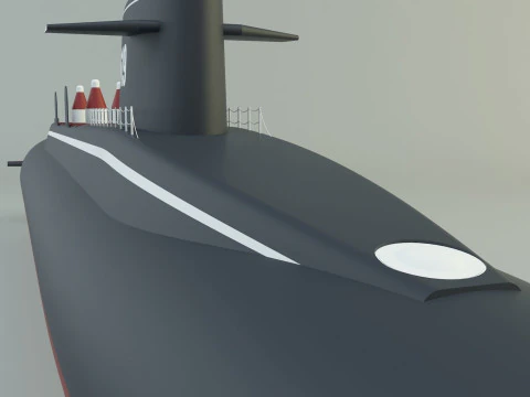 Andrew Jackson SSBN 619 military submarine model 3D Model