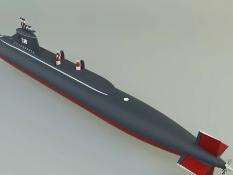 Andrew Jackson SSBN 619 military submarine model 3D Model