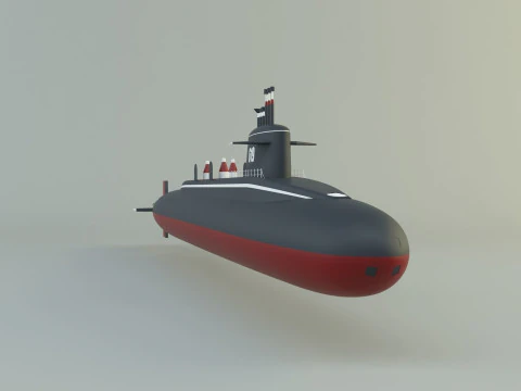 Andrew Jackson SSBN 619 military submarine model 3D Model