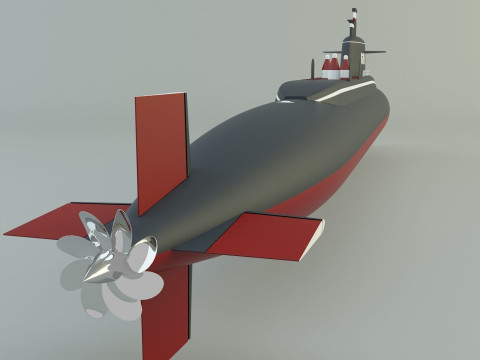 Andrew Jackson SSBN 619 military submarine model 3D 모델