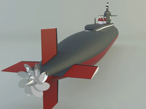 Andrew Jackson SSBN 619 military submarine model 3D Model