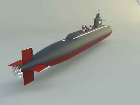 Andrew Jackson SSBN 619 military submarine model 3D Model