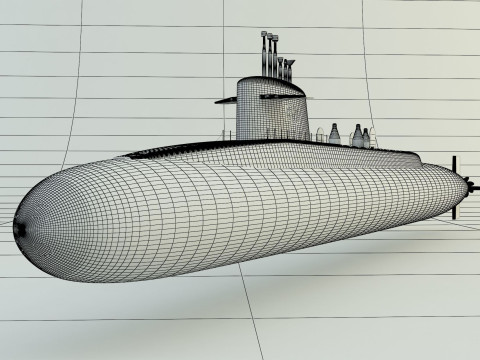 Andrew Jackson SSBN 619 military submarine model 3D 모델