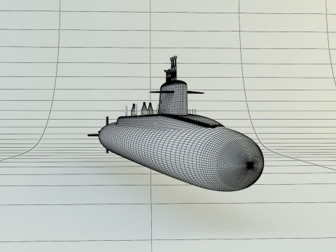 Andrew Jackson SSBN 619 military submarine model 3D 모델