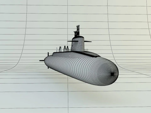 Andrew Jackson SSBN 619 military submarine model 3D Model