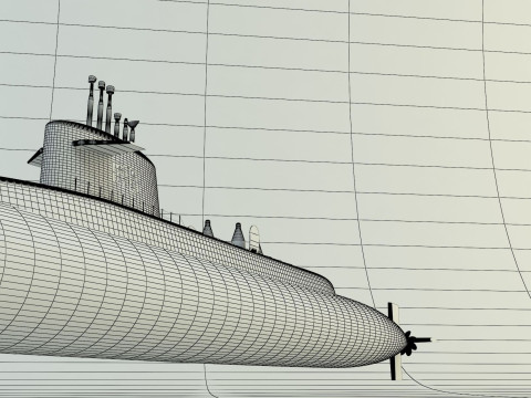 Andrew Jackson SSBN 619 military submarine model 3D 모델