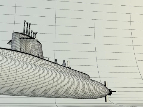 Andrew Jackson SSBN 619 military submarine model 3D Model