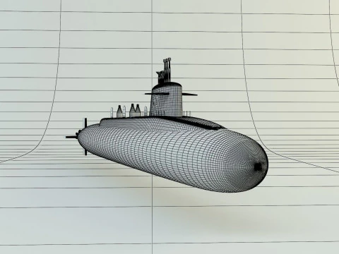 Andrew Jackson SSBN 619 military submarine model 3D Model