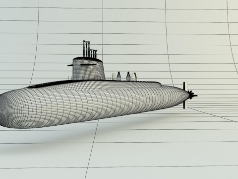 Andrew Jackson SSBN 619 military submarine model 3D 모델
