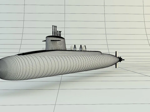 Andrew Jackson SSBN 619 military submarine model 3D Model