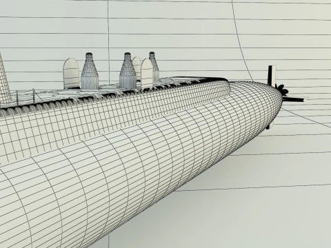 Andrew Jackson SSBN 619 military submarine model 3D Model