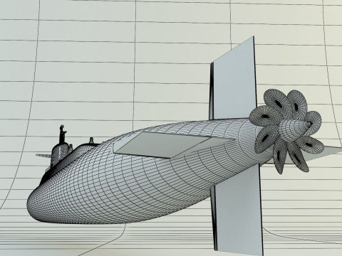 Andrew Jackson SSBN 619 military submarine model 3D 모델
