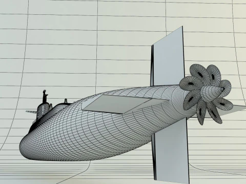 Andrew Jackson SSBN 619 military submarine model 3D Model