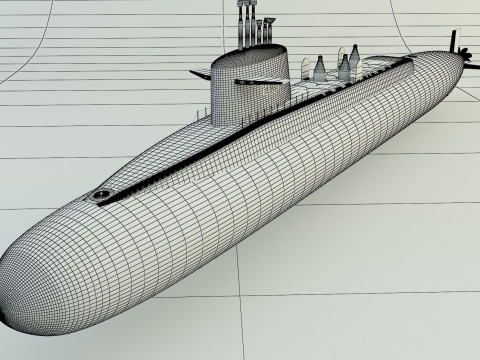 Andrew Jackson SSBN 619 military submarine model 3D 모델