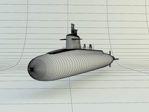 Andrew Jackson SSBN 619 military submarine model 3D 모델