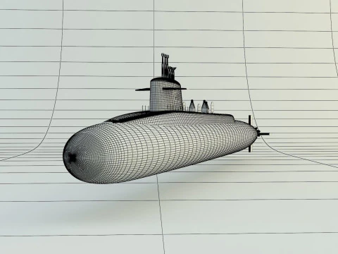 Andrew Jackson SSBN 619 military submarine model 3D Model